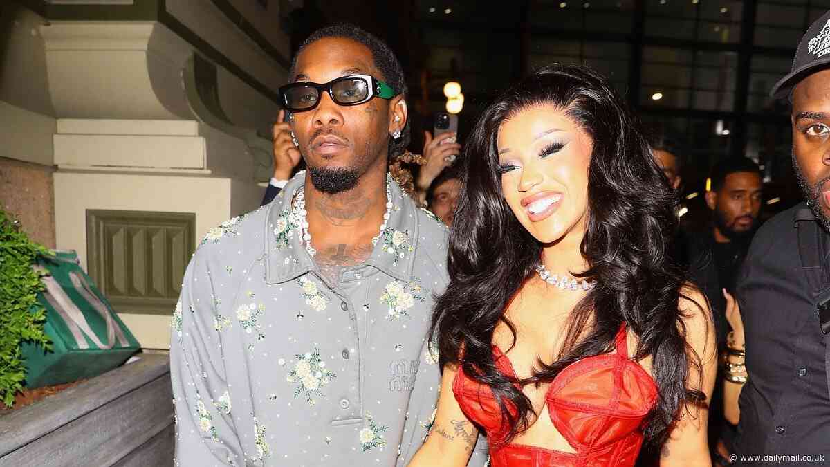 Cardi B looks blissful as she holds hands with husband Offset at Met Gala afterparty in New York City... after splitting up five months ago
