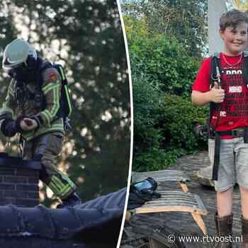12-jarige Ralph uit Giethoorn ontdekt brand in rieten dak van de buren en is de held van de dag