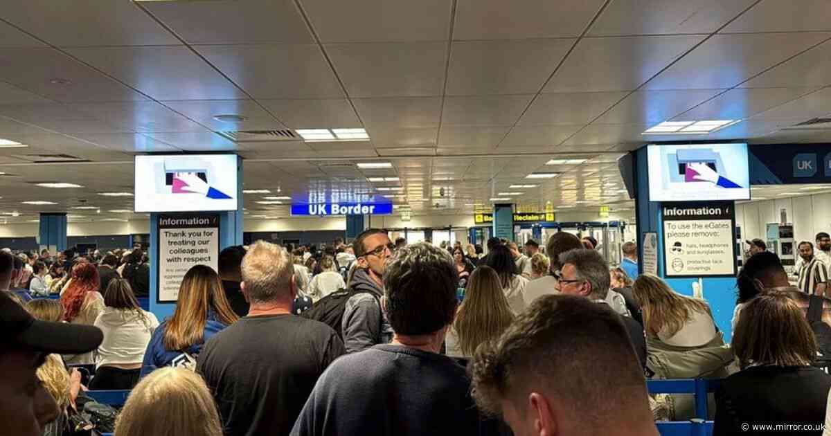 Border Control 'e-gates down' sparking huge queues and nationwide chaos at UK airports