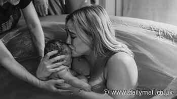 Hilary Duff welcomes her fourth child! Star, 36, shows off newborn baby girl as she shares emotional snaps from her water birth and reveals name