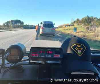 Driver was going 74 km/h over speed limit on Hwy. 69