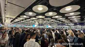 Chaos engulfs UK's airports: Tens of thousands of people are trapped in queues as ALL gates go down 'nationwide' in Border Force 'IT glitch'