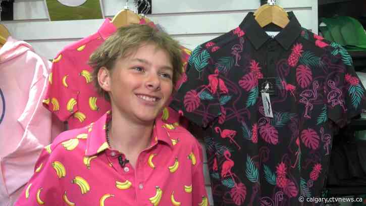 Airdrie teen creates clothing line for kids who golf