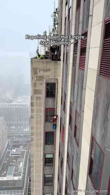 Rappelling down the Empire State Building
