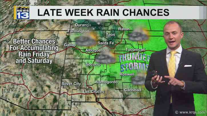 Rain chances return later this week