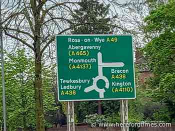 The Hereford road sign that has been wrong for years