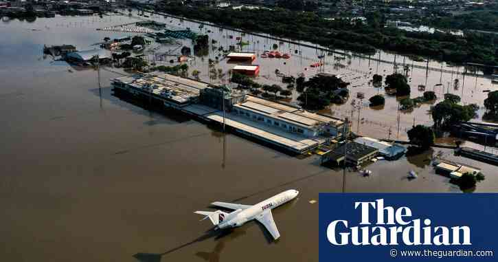 Brazil floods: footage shows airport under water as death toll rises – video