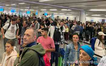 Airport passengers' frustration as Border Force e-gates outage sparks chaos at Heathrow and Gatwick