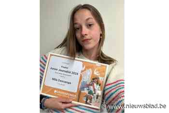 Mila Descamps (13) valt in de prijzen tijdens ‘Junior Journalist 2024’