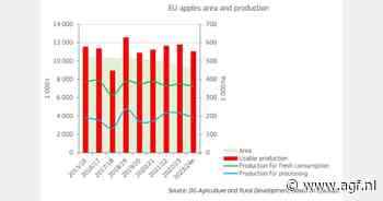 Raming: Europese appeloogst zal met 6,3% dalen