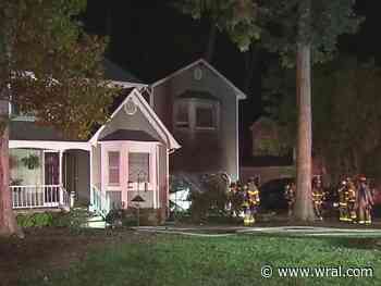 Crews fighting fire at Cary home on Brandywine Lane