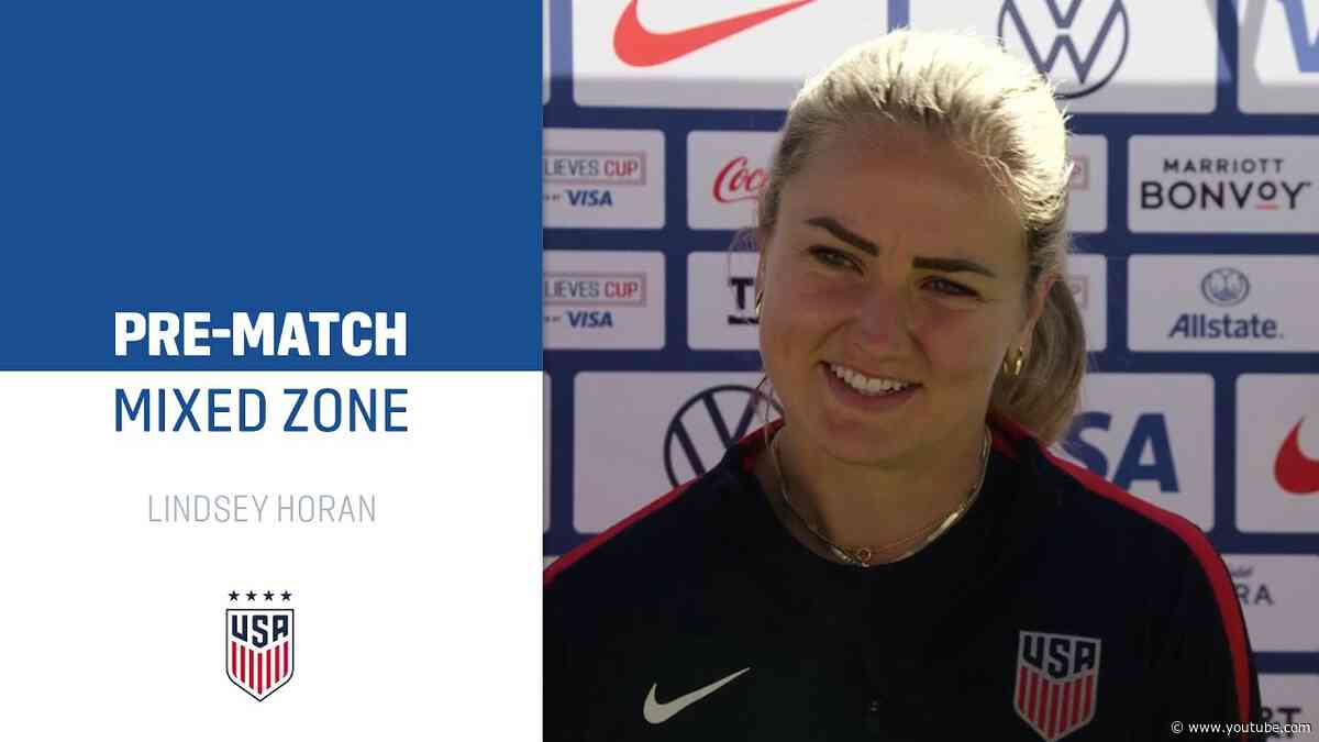 PRE-MATCH MIXED ZONE: Lindsey Horan | USWNT vs. Canada | April 8, 2024