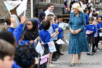 Queen Camilla opens library at Moreland Primary School