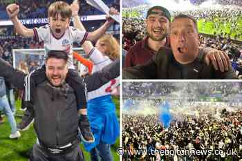 Bolton Wanderers fans react as they get to Wembley for Play-Offs