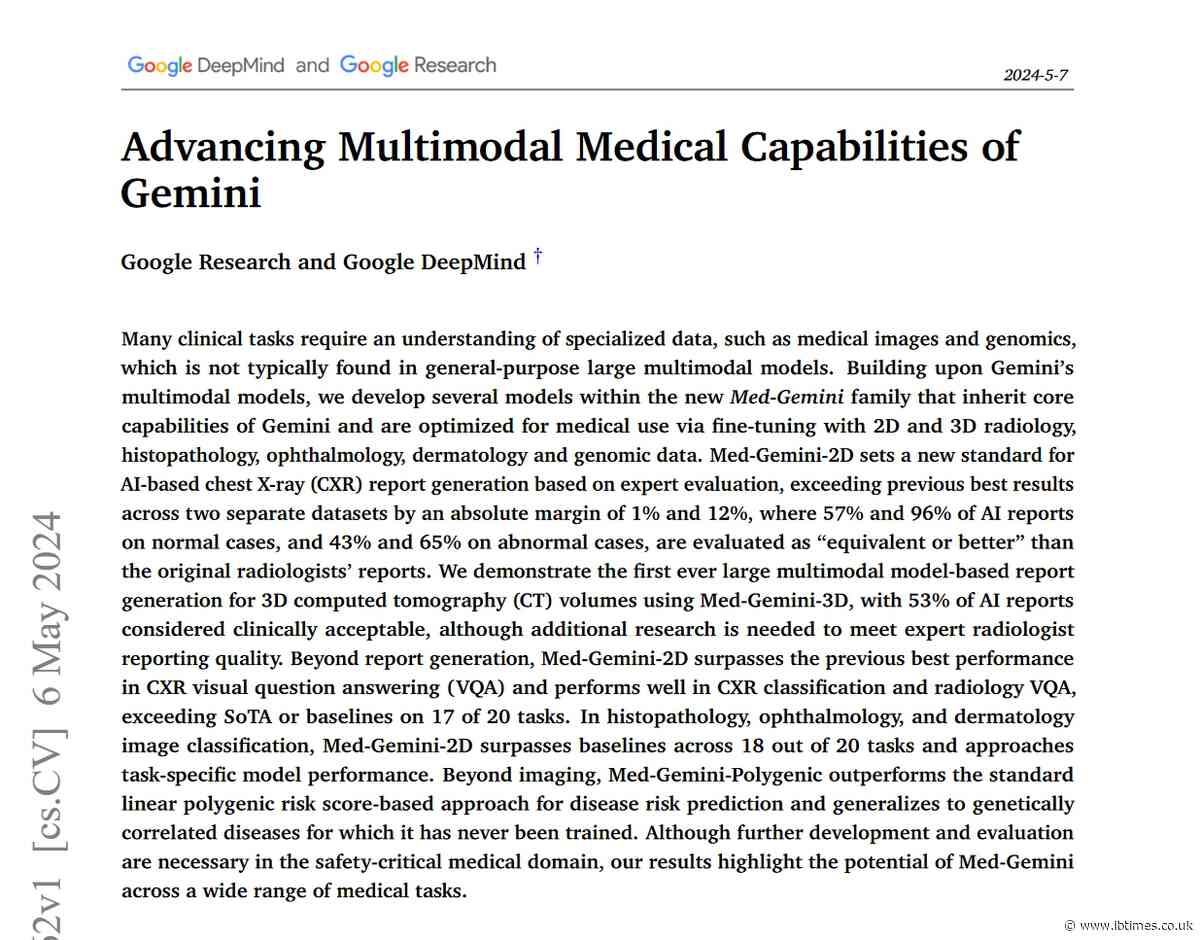 Google's Med-Gemini Outperforms OpenAI GPT-4 in Diagnostics, But Can We Trust It?