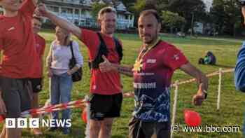 Man crosses line after charity run from Rome