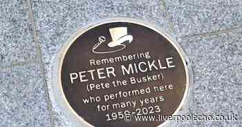 Permanent tribute to 'Pete the Busker' unveiled in his favourite spot