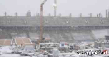 [Video] Así quedó el nuevo estadio de la UC tras nevazón en Las Condes
