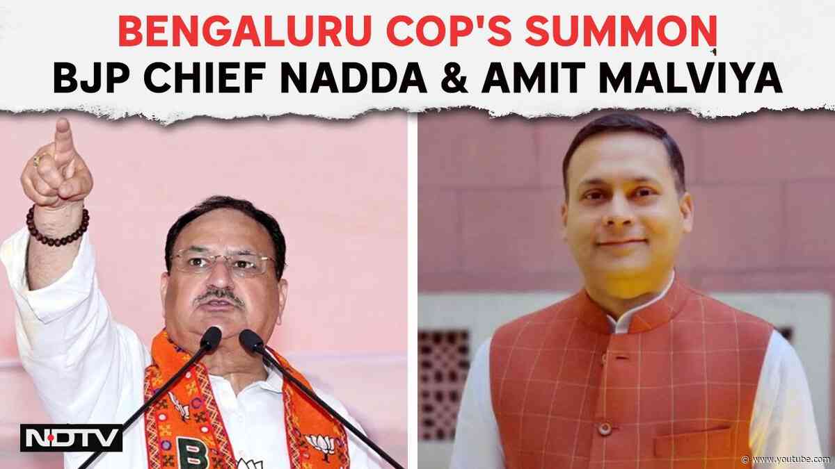 Amit Malviya | JP Nadda Gets Karnataka Police Notice Over BJP's Controversial Post & Other Stories