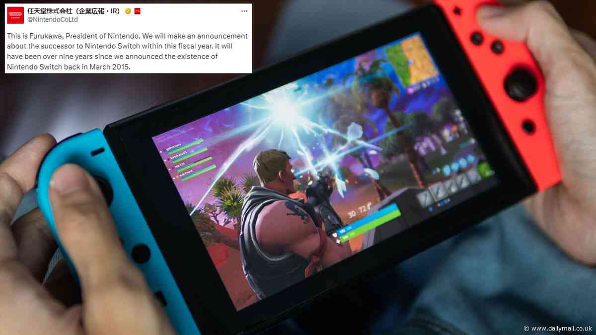 Nintendo quietly confirms a successor to the Nintendo Switch will be revealed within the year - seven years after the hugely popular original device went on sale