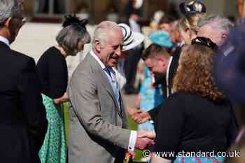 King hosts first Buckingham Palace garden party of season