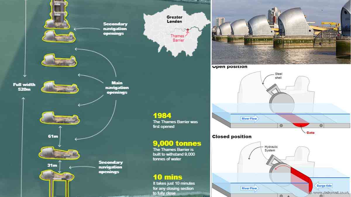 Is this the beginning of the end for the Thames Barrier? As the structure turns 40, experts warn it won't protect London from flooding until 2070 as planned - and say a replacement is needed 'soon'