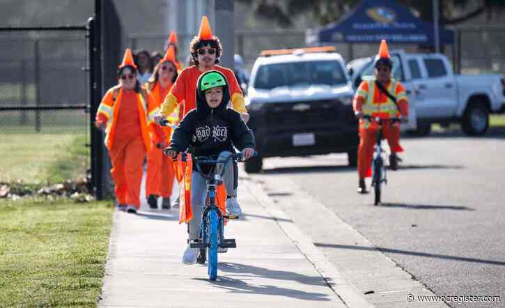 Santa Ana students get lessons in bike safety from Stormtroopers, otters and more
