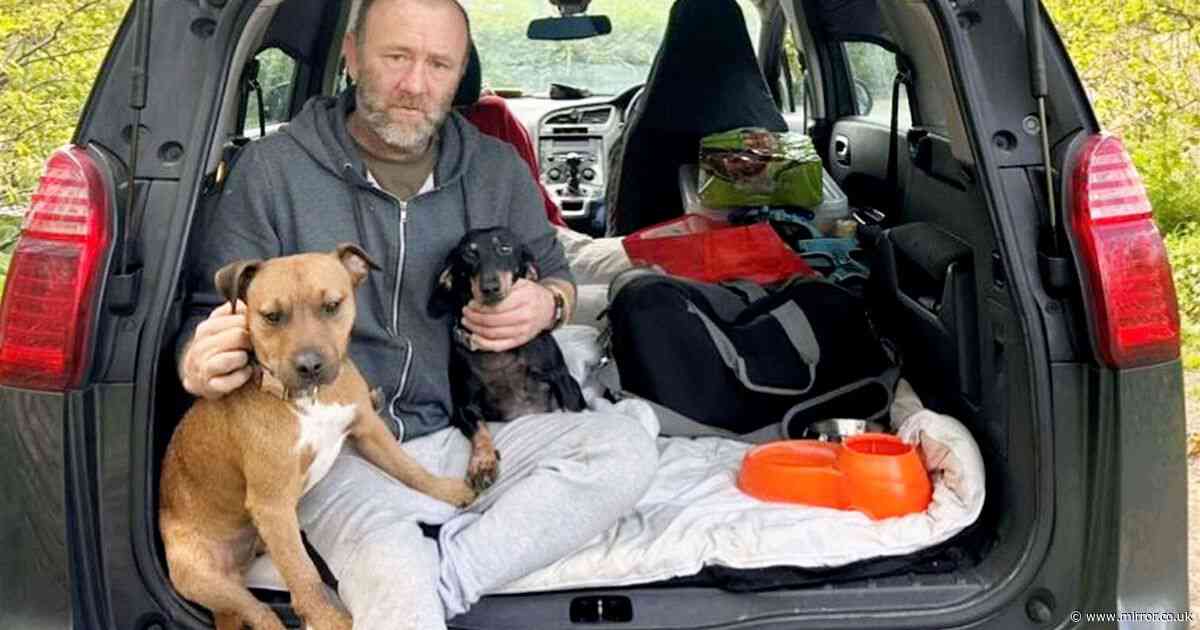 Man living in his car forced to choose between his beloved dogs or a permanent home