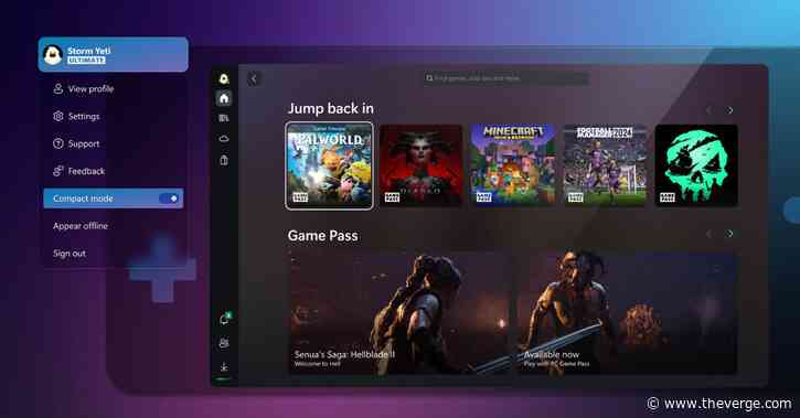 The Xbox app on Windows is getting even more handheld-friendly