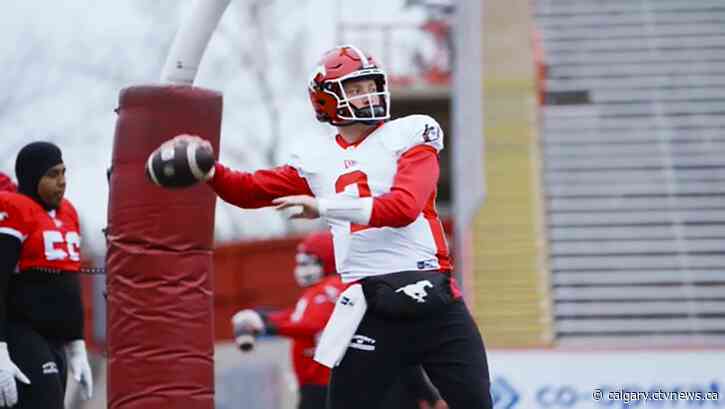 Rookie Stamps quarterback Kyle Vantrease trades in his mic to get back on the field