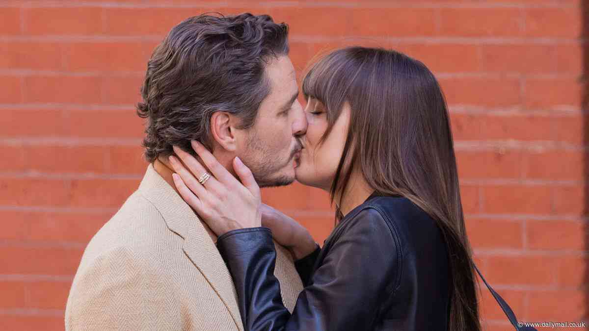 Dakota Johnson kisses Pedro Pascal in NYC streets as she films romantic comedy Materialists... after locking lips with Chris Evans in another scene