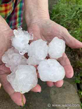 Large hail Tuesday evening causes damage
