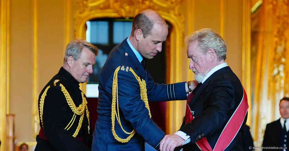 Ridley Scott gets Royal honour from Prince Charles but says he is 'trying to work out' why