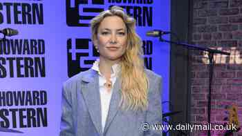 Kate Hudson performs music on the Howard Stern show as she cites Madonna as her hero
