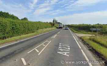 York: Three taken to hospital after crash by A1237, Knapton