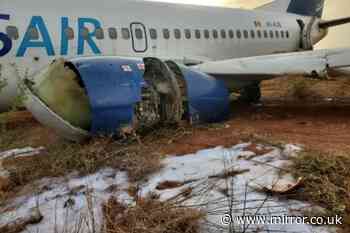 Boeing 737 skids off runway in horror scenes with 73 terrified passengers onboard