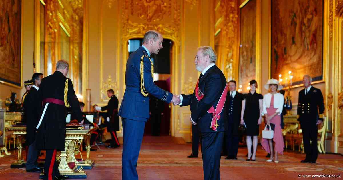 'I just do my job': Teesside film legend Sir Ridley Scott scoops Royal gong
