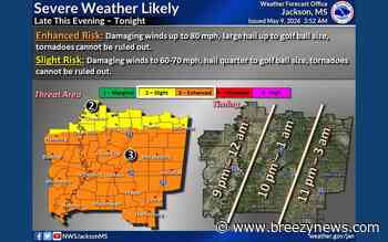 80 MPH Winds Possible with Tonight’s Storms