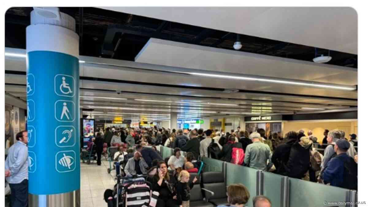 Chaos at London Gatwick airport with passengers evacuated from South terminal after fire alarm goes off - amid fears flight delays are 'inevitable'