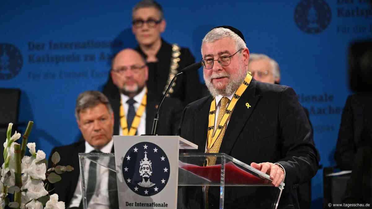 Rabbiner Goldschmidt mit Karlspreis geehrt
