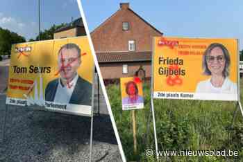 “Andere mening mag, schade aanbrengen doe je niet”: verkiezingsborden N-VA beklad in Oudsbergen en As