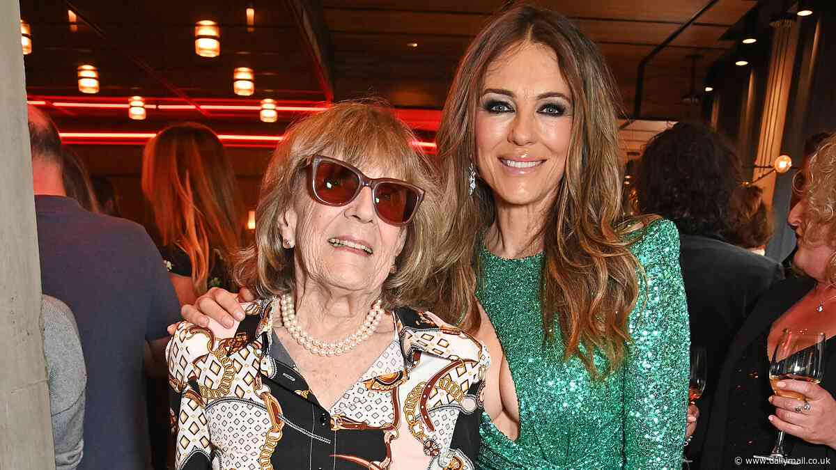 It's gets MORE awkward! Elizabeth Hurley, 58, and son Damian, 22, are supported by her mum Angela, 84, (and her TWO exes!) to watch her racy lesbian sex scenes in his debut movie