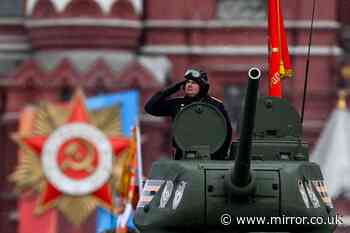 One lone tank on display at Putin's 'Victory Day parade' as President addresses 'tough time'