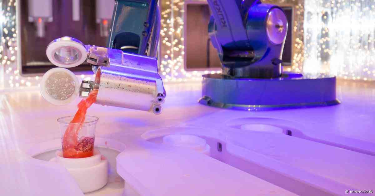 Futuristic cruise ship has robot bartenders that can make 1,000 drinks a day