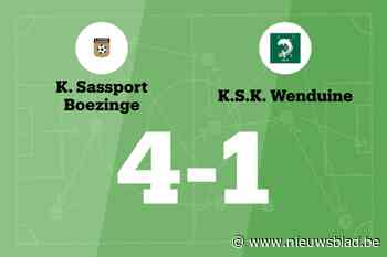 Sassport Boezinge B wint thuis van SK Wenduine