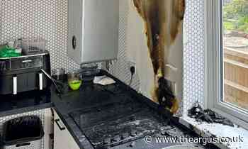 Hassocks house kitchen fire caused by hob being left on