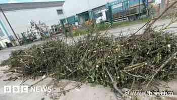 Fly-tipped waste blocks business premises