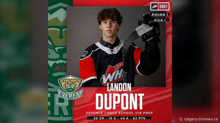 WHL 'exceptional status' player Landon Dupont selected first overall