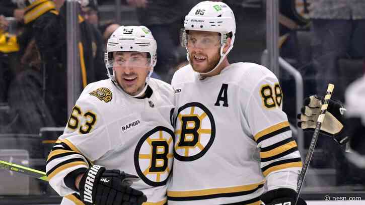 How Bruins’ Brad Marchand Reacted To David Pastrnak’s Rare Fight