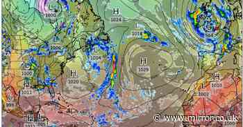 Horror Bermudan storm heading to UK in days as weather maps turn blue for mega 55mph wind forecast